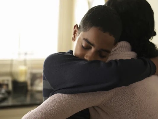 A young boy experiencing trauma