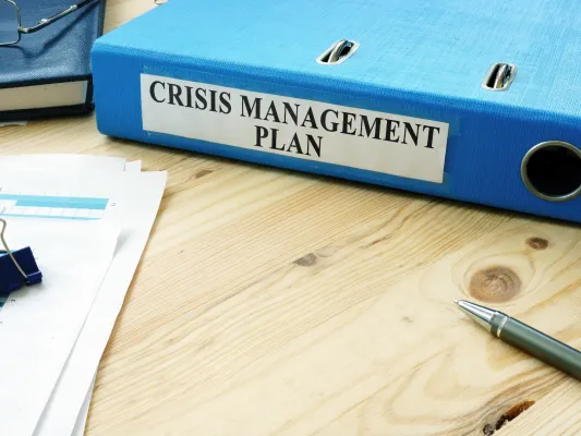 Image of crisis management plan binder