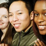 Three smiling teens