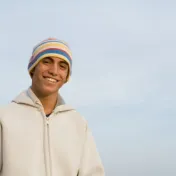 Young man smiling