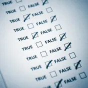 Graphic of true or false questions